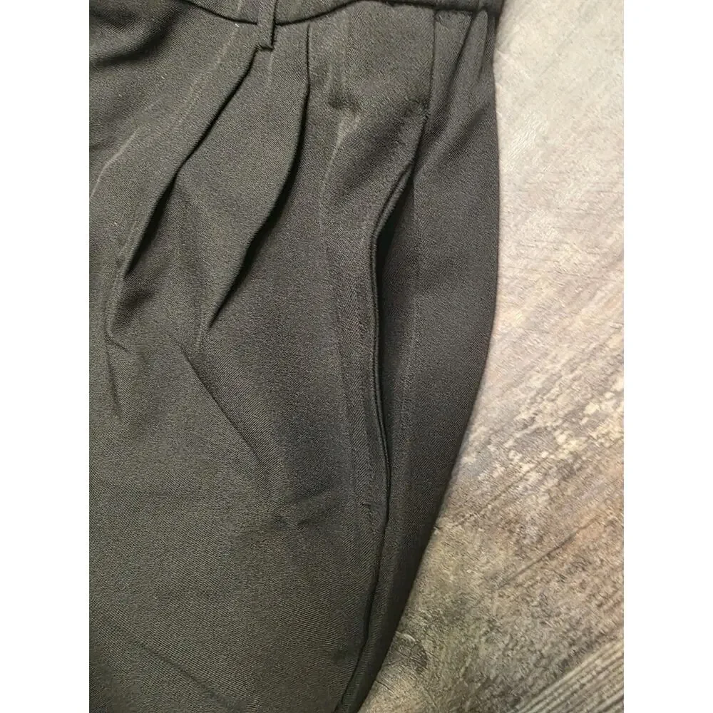 ZAFUL Pants Womens Size L Black Wide Leg Elastic Waist Side Pockets NWT - Picture 6 of 10